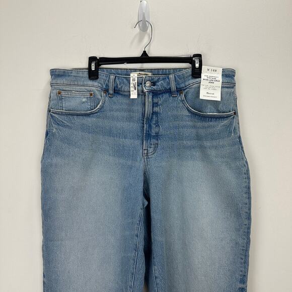 Madewell The Plus Perfect Vintage Wide Leg Crop Jean Hallstead Wash Blue 16W NWT - Picture 8 of 14